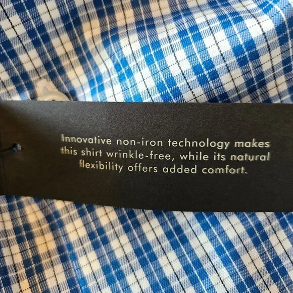 Banana Republic Men Size XLT Slim Fit Plaid Non-Iron Cotton Button Up Shirt NWT - Picture 10 of 10